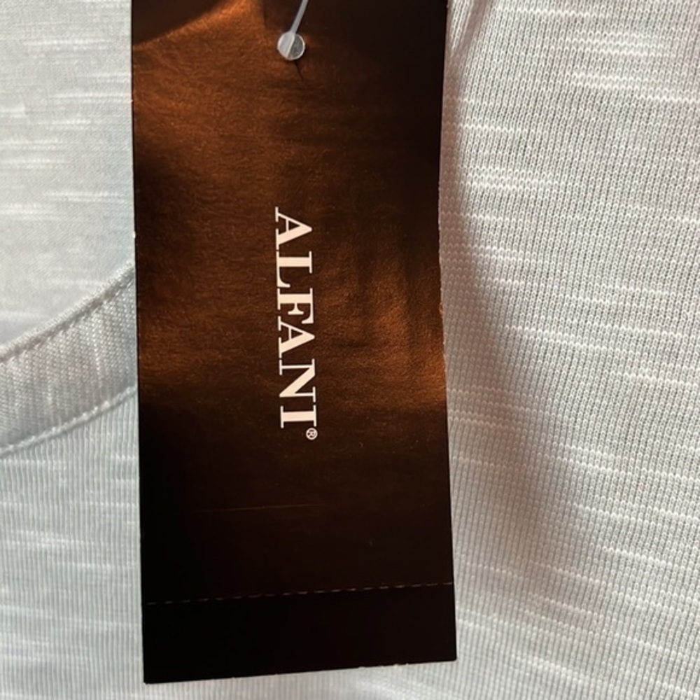 NWT ALFANI Solid Henley Mens 2XL Bright White - Picture 7 of 8